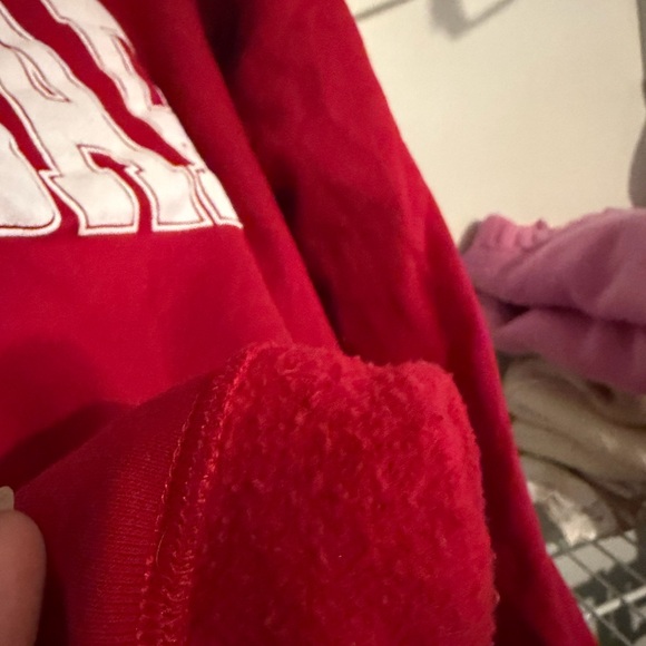 The Bar varsity Crewneck in Ruby - Picture 3 of 4